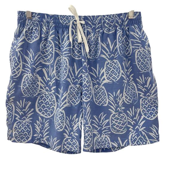 Chubbies XL 7” Classic Swim Trunk The Thigh-Napples Blue Pineapple Print - Picture 3 of 7